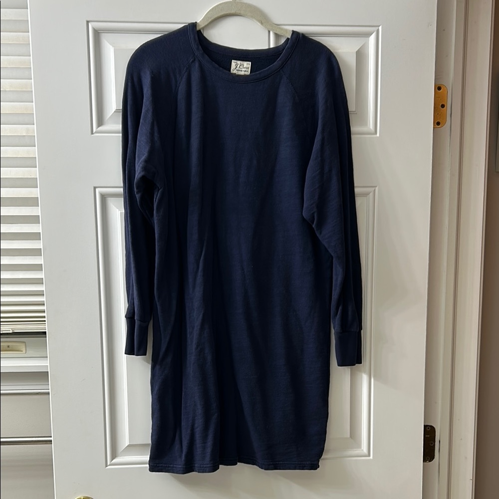 Jcrew Navy Long Sleeve sweatshirt dress